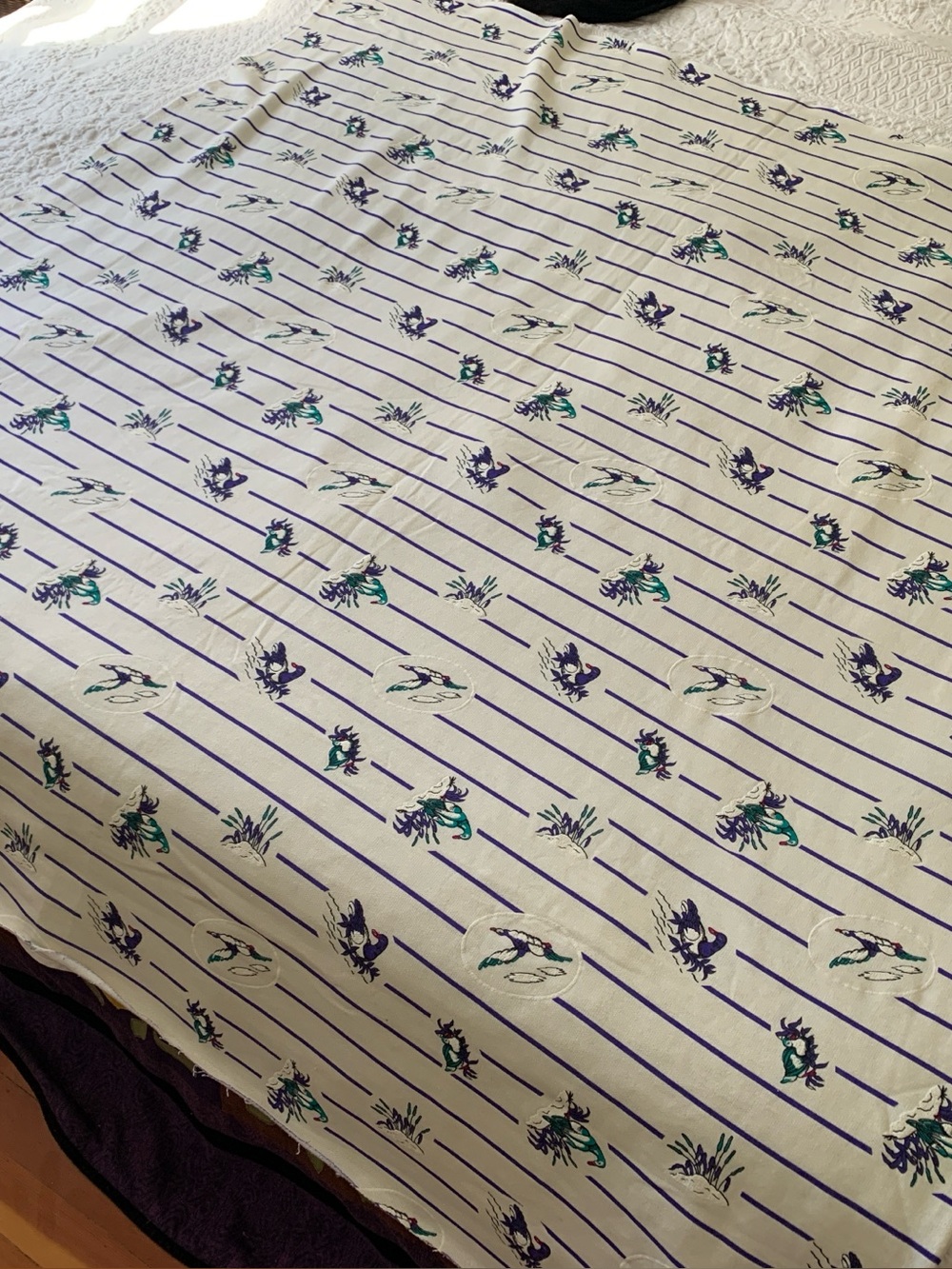 Brand New Vintage! Super Cute Fleece Duck Material - wide!